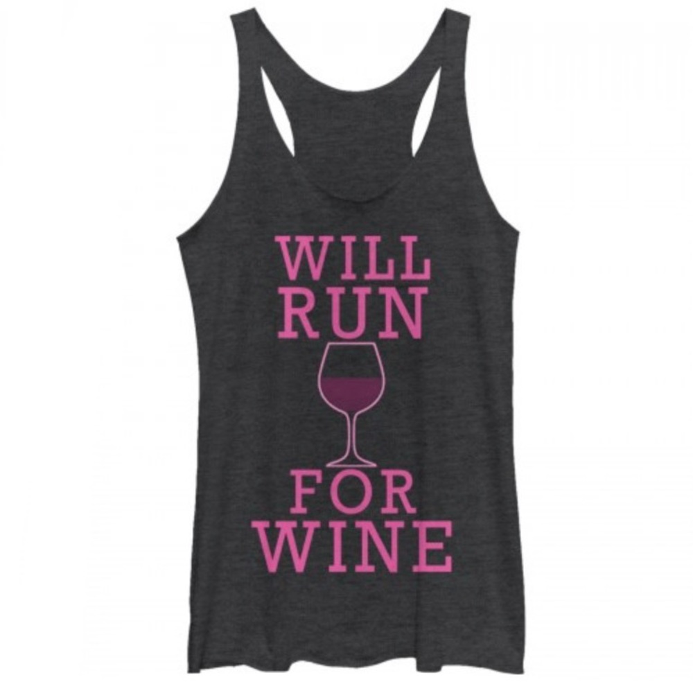 Chin-Up Charcoal Will Run For Wine Medium Tank Top